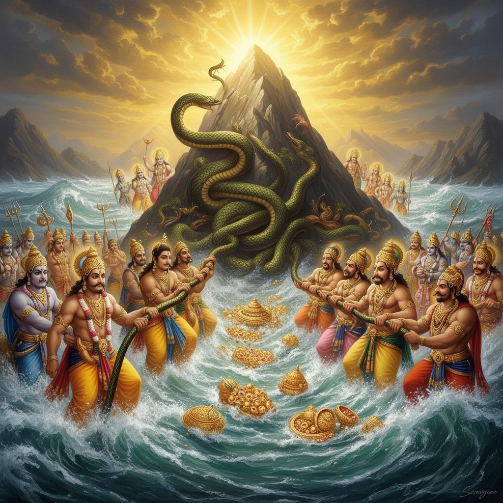 Samuthra Samudra Manthan: Complete Story, 14 Treasures & Spiritual Meaning ...